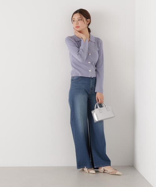 a/mie（アミー）の「＜ａ＞ワイドデニム / 1216139200（デニムパンツ・レディース・ブルー/ネイビー・SMALL/MEDIUM/P/S/PSS）」の6枚目の写真