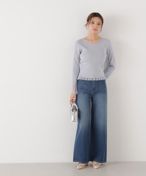 a/mie（アミー）の「＜ａ＞ワイドデニム / 1216139200（デニムパンツ・レディース・ブルー/ネイビー・SMALL/MEDIUM/P/S/PSS）」の9枚目の写真