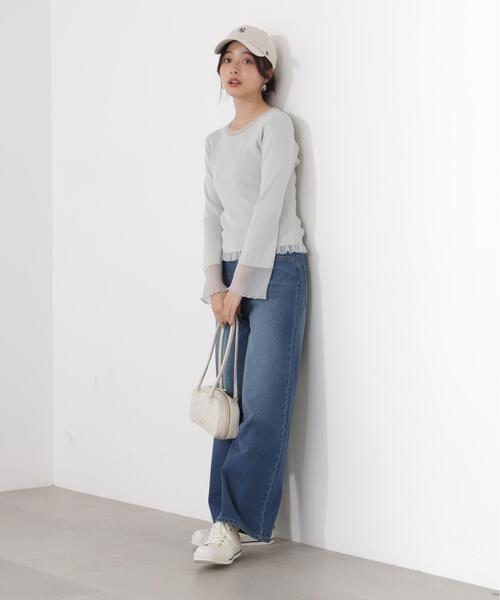 a/mie（アミー）の「＜ａ＞ワイドデニム / 1216139200（デニムパンツ・レディース・ブルー/ネイビー・SMALL/MEDIUM/P/S/PSS）」の12枚目の写真