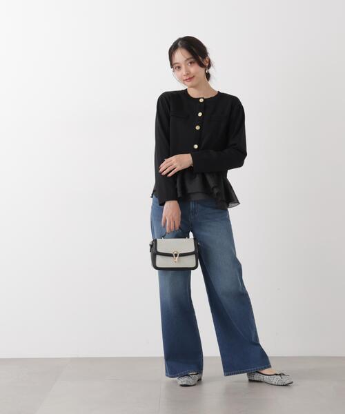 a/mie(アミー)の「<a>ワイドデニム / 1216139200(デニムパンツ・レディース・ブルー/ネイビー・SMALL/MEDIUM/P/S/PSS)」の3枚目の写真