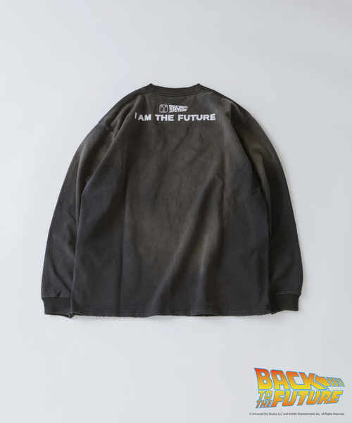 JOURNAL STANDARD relume(ジャーナルスタンダード レリューム)の「BACK TO THE FUTURE 別注 ダメージ加工 ロングスリーブ T(Tシャツ/カットソー・メンズ・ネイビー/ブラック/チャコールグレー/ライトグレー・MEDIUM/LARGE)」の14枚目の写真