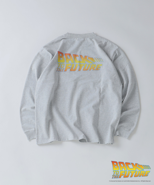 JOURNAL STANDARD relume(ジャーナルスタンダード レリューム)の「BACK TO THE FUTURE 別注 ダメージ加工 ロングスリーブ T(Tシャツ/カットソー・メンズ・ネイビー/ブラック/チャコールグレー/ライトグレー・MEDIUM/LARGE)」の20枚目の写真