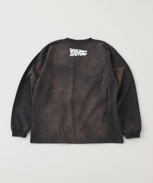 JOURNAL STANDARD relume(ジャーナルスタンダード レリューム)の「BACK TO THE FUTURE 別注 ダメージ加工 ロングスリーブ T(Tシャツ/カットソー・メンズ・ネイビー/ブラック/チャコールグレー/ライトグレー・MEDIUM/LARGE)」の8枚目の写真