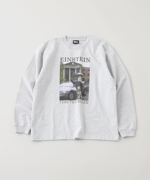 JOURNAL STANDARD relume(ジャーナルスタンダード レリューム)の「BACK TO THE FUTURE 別注 ダメージ加工 ロングスリーブ T(Tシャツ/カットソー・メンズ・ネイビー/ブラック/チャコールグレー/ライトグレー・MEDIUM/LARGE)」の10枚目の写真