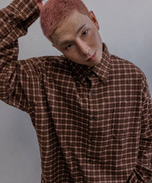 BURNING CAPONE（バーニングカポネ）の「BC ビンテージチェックシャツ ブラウン（シャツ/ブラウス）」