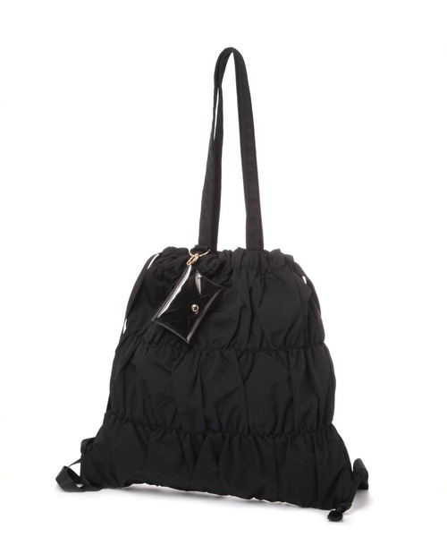 GLOBAL WORK（グローバルワーク）の「推しごとギャザーナップサック/629617（バックパック/リュック・レディース・チャコールグレー/ブラック・FREE）」の5枚目の写真