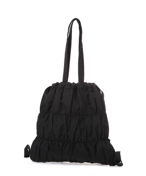 GLOBAL WORK（グローバルワーク）の「推しごとギャザーナップサック/629617（バックパック/リュック・レディース・チャコールグレー/ブラック・FREE）」の7枚目の写真