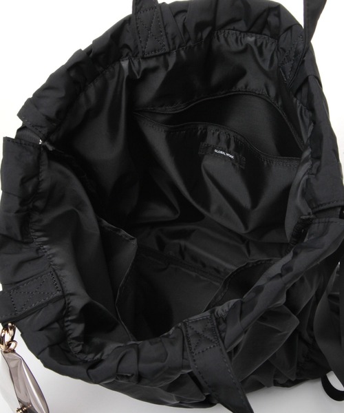 GLOBAL WORK（グローバルワーク）の「推しごとギャザーナップサック/629617（バックパック/リュック・レディース・チャコールグレー/ブラック・FREE）」の13枚目の写真