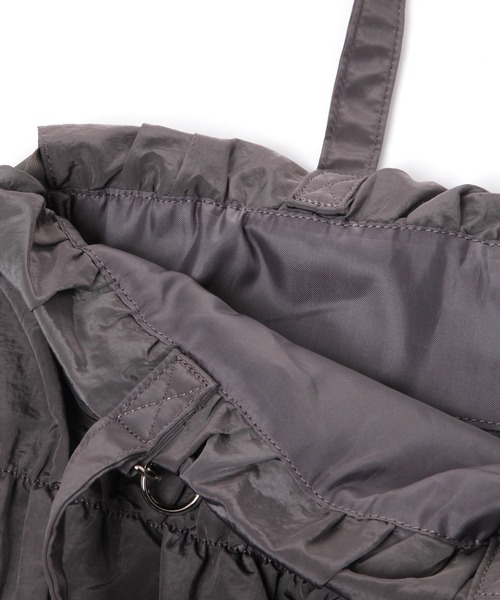 GLOBAL WORK（グローバルワーク）の「推しごとギャザーナップサック/629617（バックパック/リュック・レディース・チャコールグレー/ブラック・FREE）」の16枚目の写真