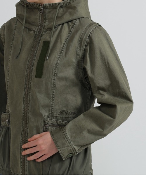 AVIREX(アヴィレックス)の「MILITARY ZIP POCKET DETACHABLE JACKET(ブルゾン・レディース・オリーブ/マスタード/ベージュ・S/M)」の10枚目の写真