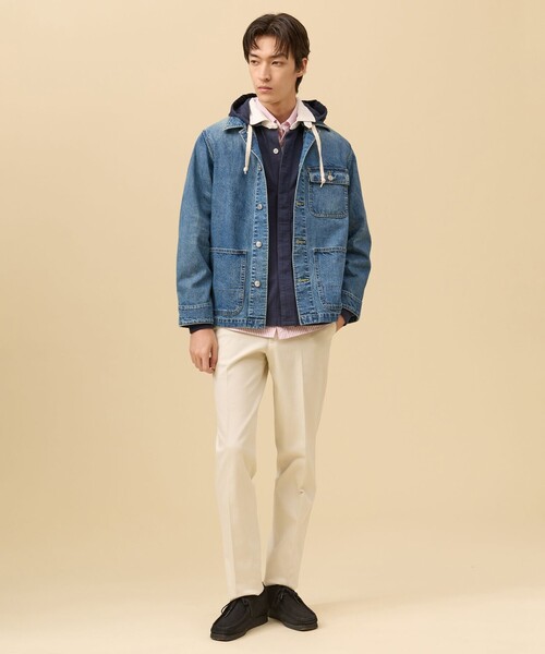 J.PRESS（ジェイプレス）の「ヴィンテージライク デニム カバーオール（デニムジャケット・メンズ・ネイビー系/サックスブルー系・LARGE/MEDIUM/X-LARGE）」の8枚目の写真