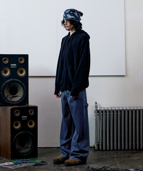 THEVINYLHOUSE(ザバイニルハウス)の「ROUND POCKET KNIT ZIP-UP BLACK(パーカー・メンズ・その他・S/M/L)」の3枚目の写真