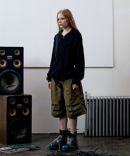 THEVINYLHOUSE(ザバイニルハウス)の「ROUND POCKET KNIT ZIP-UP BLACK(パーカー・メンズ・その他・S/M/L)」の4枚目の写真