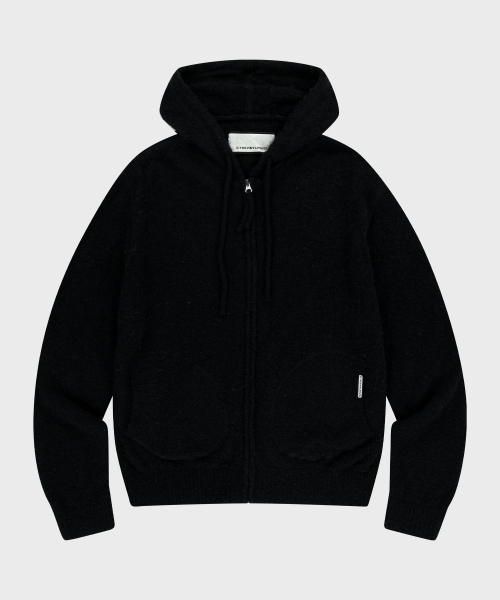 THEVINYLHOUSE(ザバイニルハウス)の「ROUND POCKET KNIT ZIP-UP BLACK(パーカー・メンズ・その他・S/M/L)」の7枚目の写真
