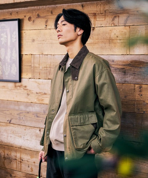 BAYFLOW(ベイフロー)の「ワークハンティングジャケット(ブルゾン・メンズ・ライトグレー/ブラウン/カーキ/オリーブ・LARGE/MEDIUM)」の4枚目の写真