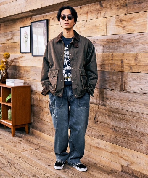 BAYFLOW（ベイフロー）の「ワークハンティングジャケット（ブルゾン・メンズ・ライトグレー/ブラウン・LARGE/MEDIUM）」の9枚目の写真