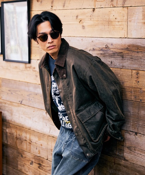 BAYFLOW（ベイフロー）の「ワークハンティングジャケット（ブルゾン・メンズ・ライトグレー/ブラウン・LARGE/MEDIUM）」の10枚目の写真