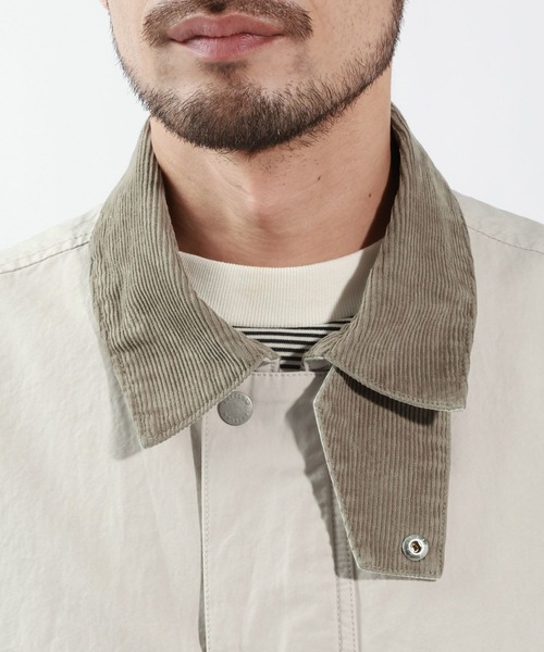 BAYFLOW（ベイフロー）の「ワークハンティングジャケット（ブルゾン・メンズ・ライトグレー/ブラウン・LARGE/MEDIUM）」の14枚目の写真