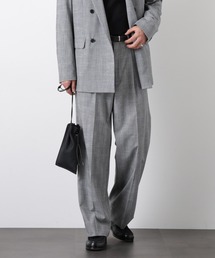 NANO universe | グレンチェックストレートパンツ（セットアップ可）(スラックス)
