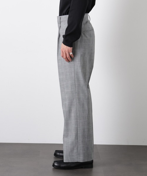 NANO universe（ナノユニバース）の「グレンチェックストレートパンツ（セットアップ可）（スラックス・メンズ・グレー/ベージュ・M/L）」の10枚目の写真