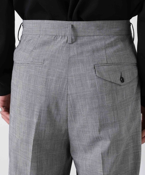 NANO universe（ナノユニバース）の「グレンチェックストレートパンツ（セットアップ可）（スラックス・メンズ・グレー/ベージュ・M/L）」の13枚目の写真