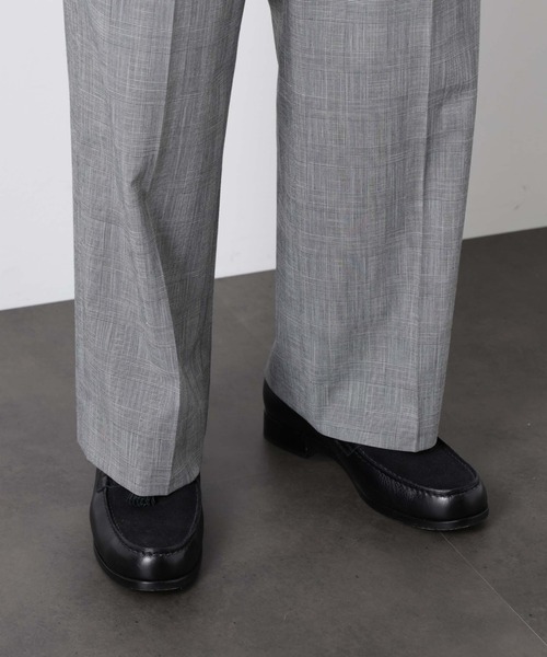 NANO universe（ナノユニバース）の「グレンチェックストレートパンツ（セットアップ可）（スラックス・メンズ・グレー/ベージュ・M/L）」の14枚目の写真