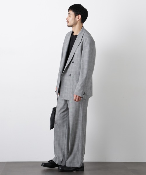 NANO universe（ナノユニバース）の「グレンチェックストレートパンツ（セットアップ可）（スラックス・メンズ・グレー/ベージュ・M/L）」の8枚目の写真