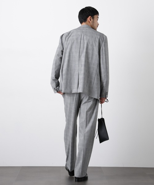 NANO universe（ナノユニバース）の「グレンチェックストレートパンツ（セットアップ可）（スラックス・メンズ・グレー/ベージュ・M/L）」の9枚目の写真