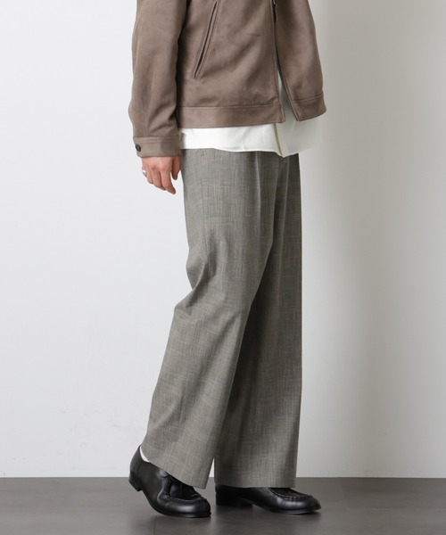 NANO universe（ナノユニバース）の「グレンチェックストレートパンツ（セットアップ可）（スラックス・メンズ・グレー/ベージュ・M/L）」の18枚目の写真