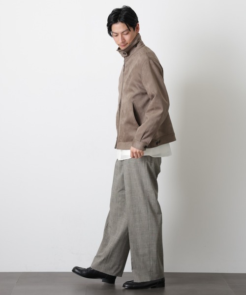 NANO universe（ナノユニバース）の「グレンチェックストレートパンツ（セットアップ可）（スラックス・メンズ・グレー/ベージュ・M/L）」の21枚目の写真