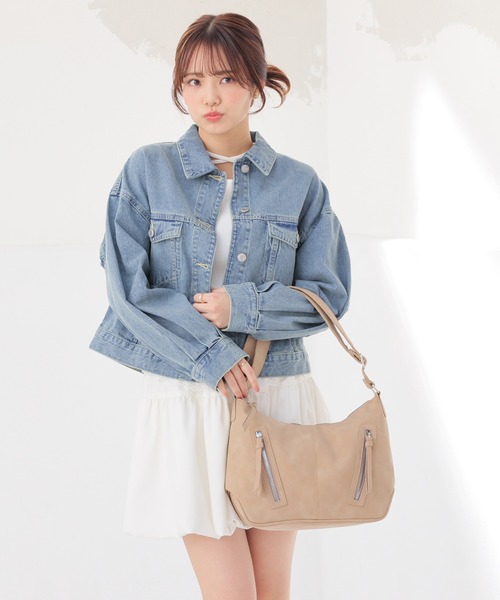 Honeys（ハニーズ）の「ショート丈Ｇジャン（デニムジャケット・キッズ・ライトグレー/インディゴブルー/ブルー系その他/グレー・150cm/L/LL/M/S）」の13枚目の写真