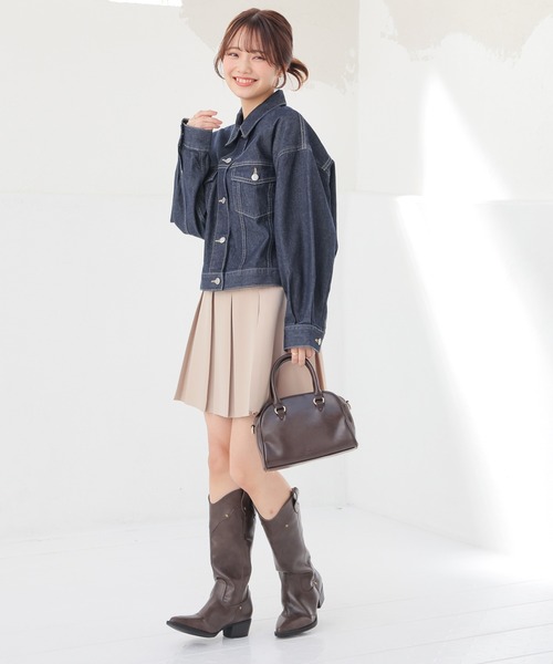 Honeys（ハニーズ）の「ショート丈Ｇジャン（デニムジャケット・キッズ・ライトグレー/インディゴブルー/ブルー系その他/グレー・150cm/L/LL/M/S）」の16枚目の写真