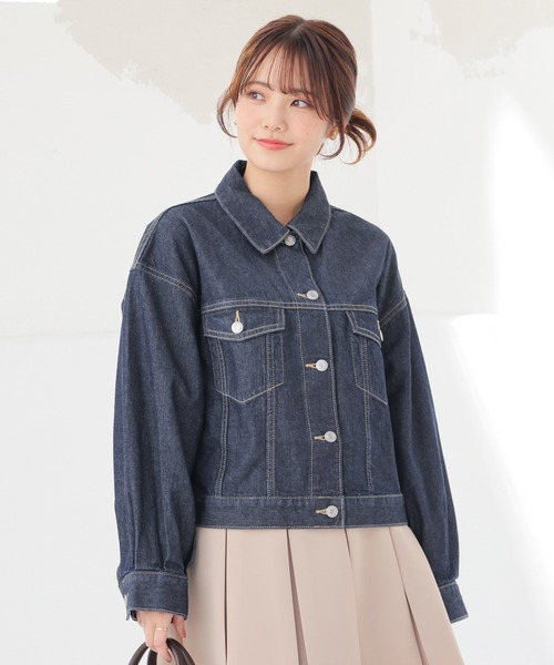 Honeys（ハニーズ）の「ショート丈Ｇジャン（デニムジャケット・キッズ・ライトグレー/インディゴブルー/ブルー系その他/グレー・150cm/L/LL/M/S）」の19枚目の写真