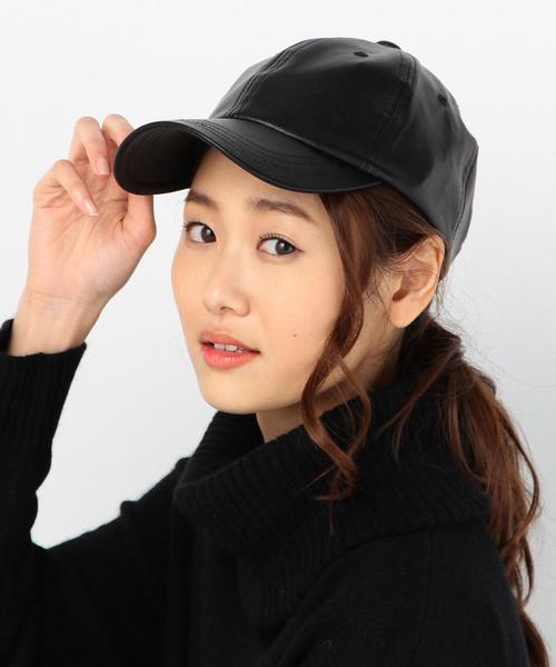Another Edition(アナザーエディション)の「フェイクレザーキャップ/AE FK LT CAP(キャップ・レディース・ブラック・フリー)」の7枚目の写真