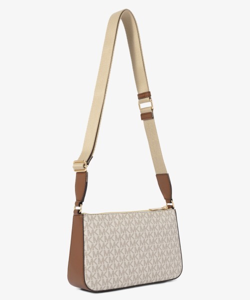 MICHAEL KORS(マイケルコース)の「JET SET TRAVEL クロスボディ ウィズ テックアタッチ スモール - MKシグネチャー(ショルダーバッグ・レディース・ホワイト系・FREE)」の8枚目の写真
