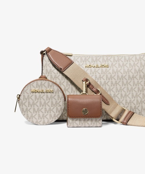 MICHAEL KORS(マイケルコース)の「JET SET TRAVEL クロスボディ ウィズ テックアタッチ スモール - MKシグネチャー(ショルダーバッグ・レディース・ホワイト系・FREE)」の11枚目の写真