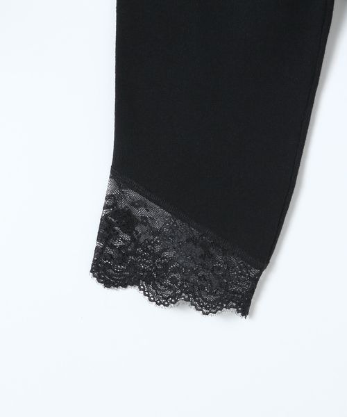 JEANASIS（ジーナシス）の「スソレースカプリパンツ/652651（レギンス/スパッツ・レディース・ブラック・FREE）」の7枚目の写真