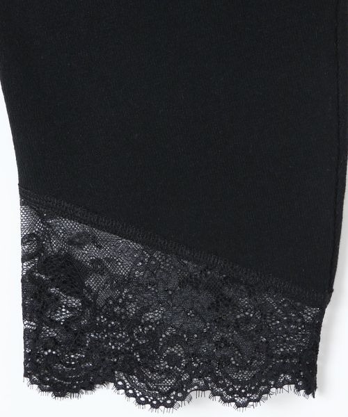 JEANASIS（ジーナシス）の「スソレースカプリパンツ/652651（レギンス/スパッツ・レディース・ブラック・FREE）」の9枚目の写真