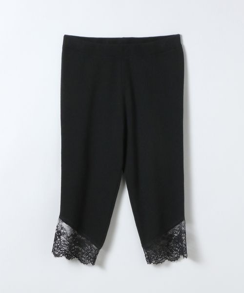 JEANASIS（ジーナシス）の「スソレースカプリパンツ/652651（レギンス/スパッツ・レディース・ブラック・FREE）」の4枚目の写真