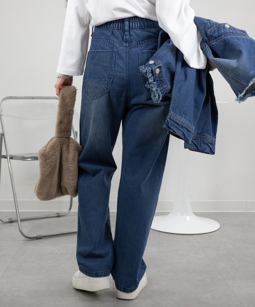 RCD(アールシーディー)の「デニムハイライズ デニムストレートパンツ(デニムパンツ・レディース・ネイビー/ワンウォッシュ/ブルー・4L/M/LL/3L/L)」の10枚目の写真
