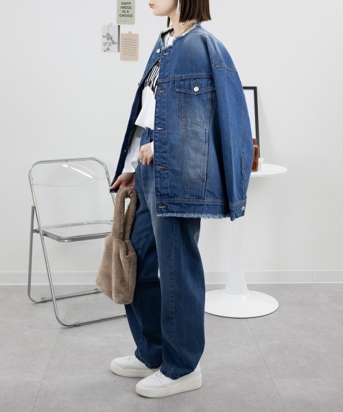 RCD(アールシーディー)の「デニムハイライズ デニムストレートパンツ(デニムパンツ・レディース・ネイビー/ワンウォッシュ/ブルー・4L/M/LL/3L/L)」の18枚目の写真