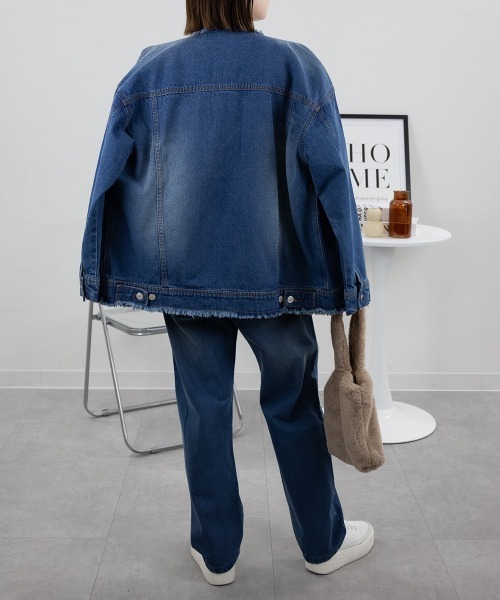 RCD(アールシーディー)の「デニムハイライズ デニムストレートパンツ(デニムパンツ・レディース・ネイビー/ワンウォッシュ/ブルー・4L/M/LL/3L/L)」の19枚目の写真