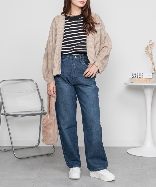 RCD(アールシーディー)の「デニムハイライズ デニムストレートパンツ(デニムパンツ・レディース・ネイビー/ワンウォッシュ/ブルー・4L/M/LL/3L/L)」の14枚目の写真