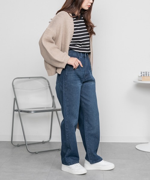 RCD(アールシーディー)の「デニムハイライズ デニムストレートパンツ(デニムパンツ・レディース・ネイビー/ワンウォッシュ/ブルー・4L/M/LL/3L/L)」の15枚目の写真