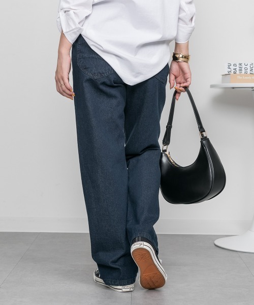 RCD(アールシーディー)の「デニムハイライズ デニムストレートパンツ(デニムパンツ・レディース・ネイビー/ワンウォッシュ/ブルー・4L/M/LL/3L/L)」の13枚目の写真