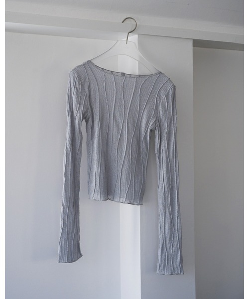 anuke（アンヌーク）の「Random Pintuck Tops（Tシャツ/カットソー・レディース・クリーム/ブラック/ブルー系その他・FREE）」の11枚目の写真