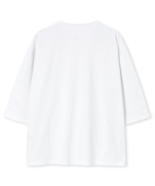 LANVIN en Bleu(ランバンオンブルー)の「シルキータッチ キーネック 7分袖 Tシャツ(Tシャツ/カットソー・メンズ・チャコールグレー/ブラック/ホワイト・46/48/50/52)」の18枚目の写真