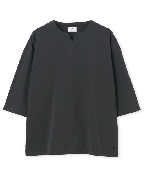 LANVIN en Bleu(ランバンオンブルー)の「シルキータッチ キーネック 7分袖 Tシャツ(Tシャツ/カットソー・メンズ・チャコールグレー/ブラック/ホワイト・46/48/50/52)」の14枚目の写真