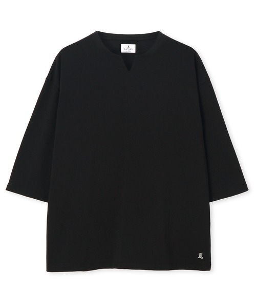 LANVIN en Bleu(ランバンオンブルー)の「シルキータッチ キーネック 7分袖 Tシャツ(Tシャツ/カットソー・メンズ・チャコールグレー/ブラック/ホワイト・46/48/50/52)」の12枚目の写真