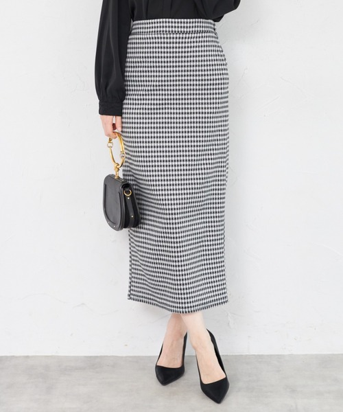 tocco closet(トッコ クローゼット)の「【ZOZO限定】ギンガムチェックタイトスカート(スカート・レディース・レッド/ブラック・M)」の2枚目の写真